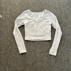 Women's grey Long Sleeve Crop Top📦📦